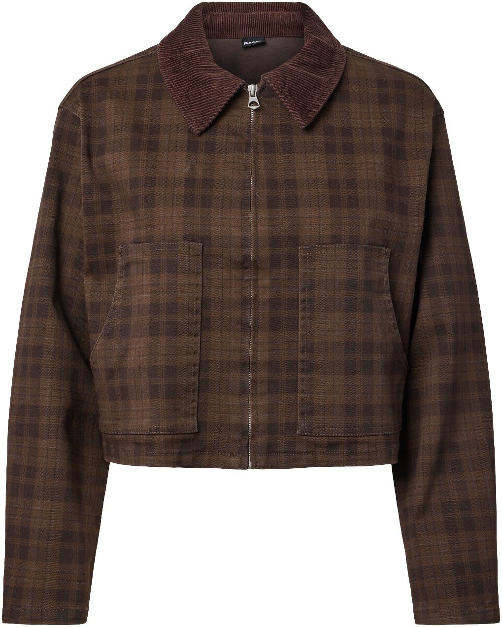 Pcvera Short Check Jacket Dnm