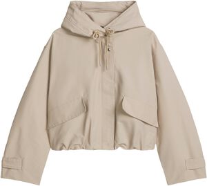 Canvas jacket, with hood, flap pock