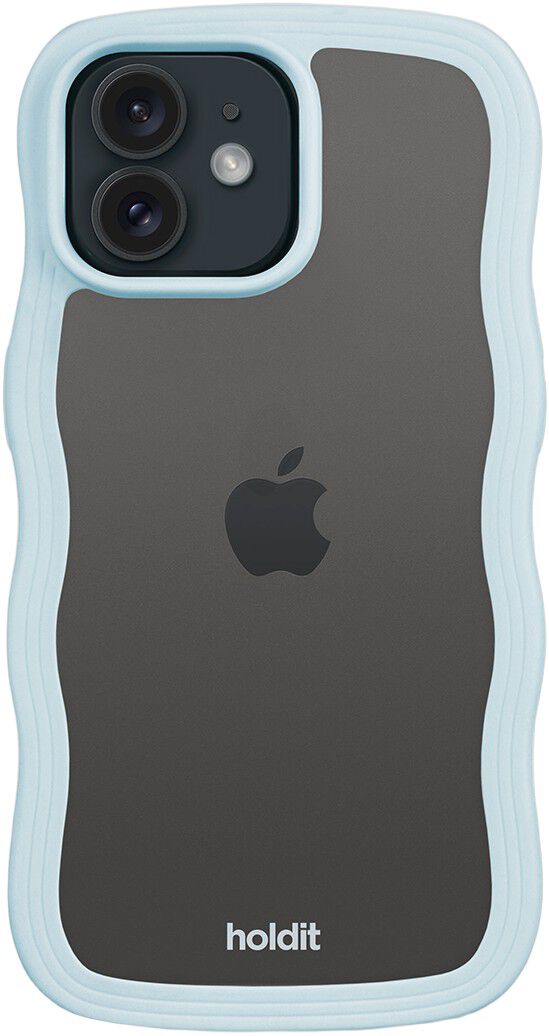 Wavy Case iPhone 12/12 Pro Mineral Blue/Transparent