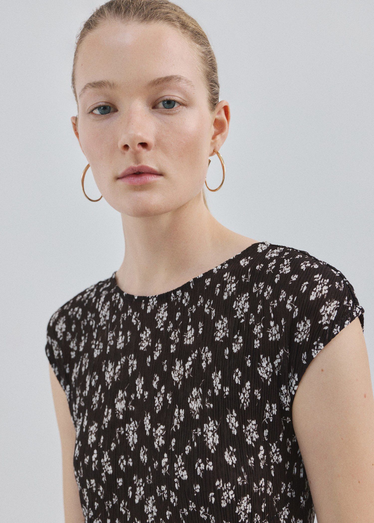 Floral-print midi-dress