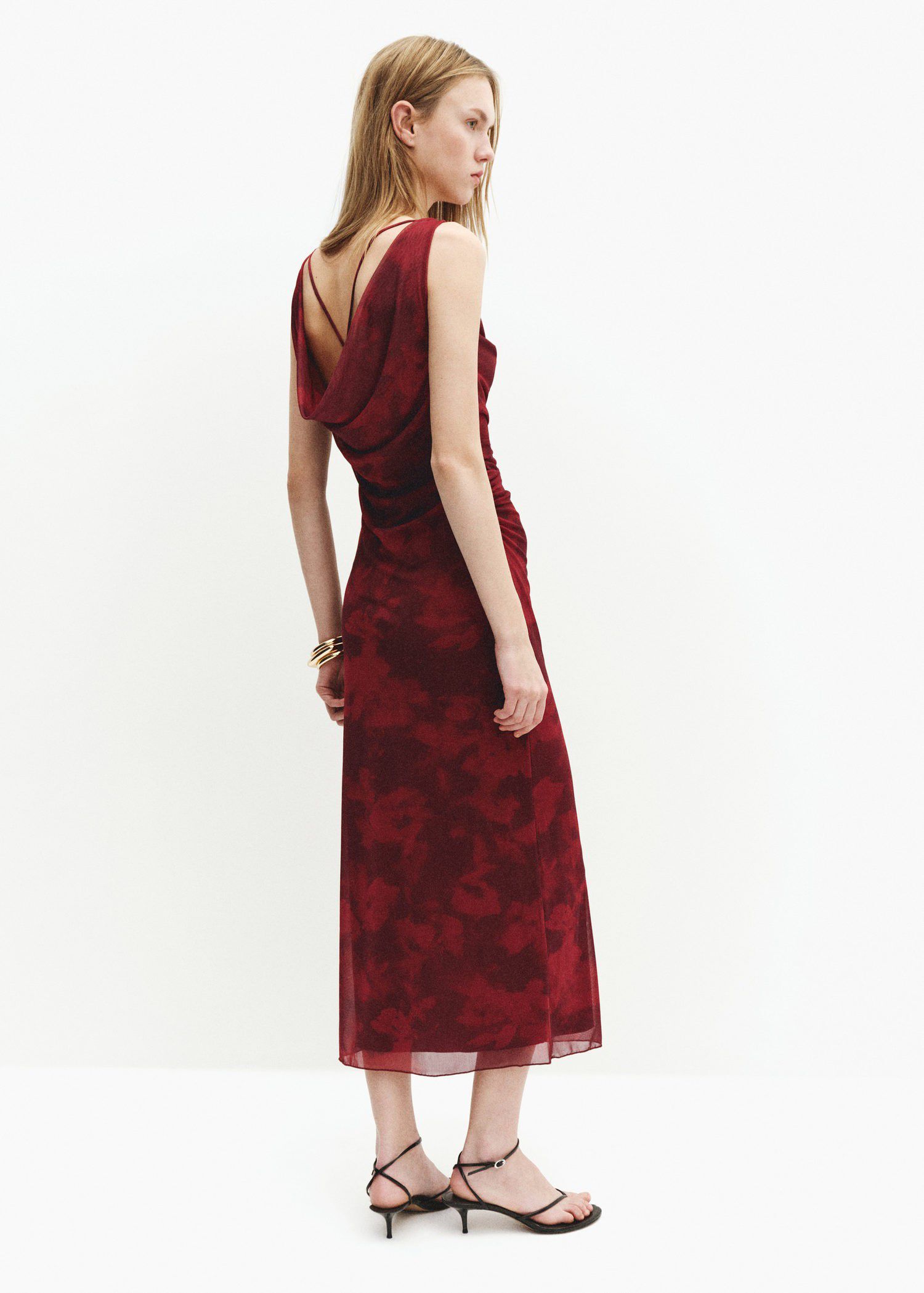 Draped fitted dress