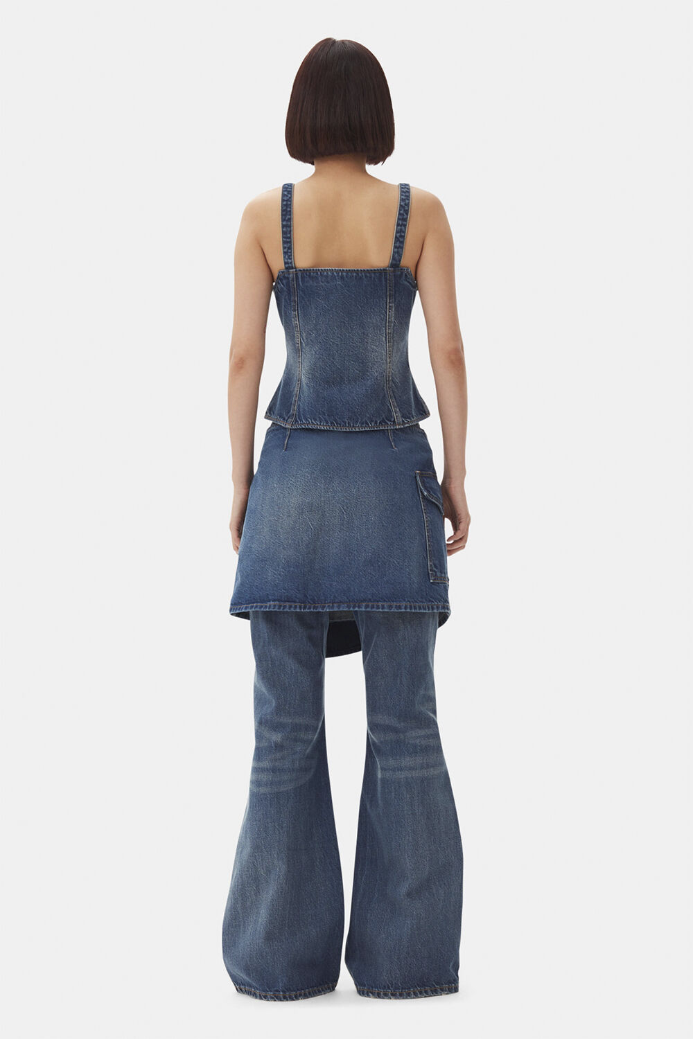 Heavy Washed Denim Top