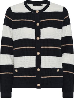 Cardigan_ Relief Pattern Knit