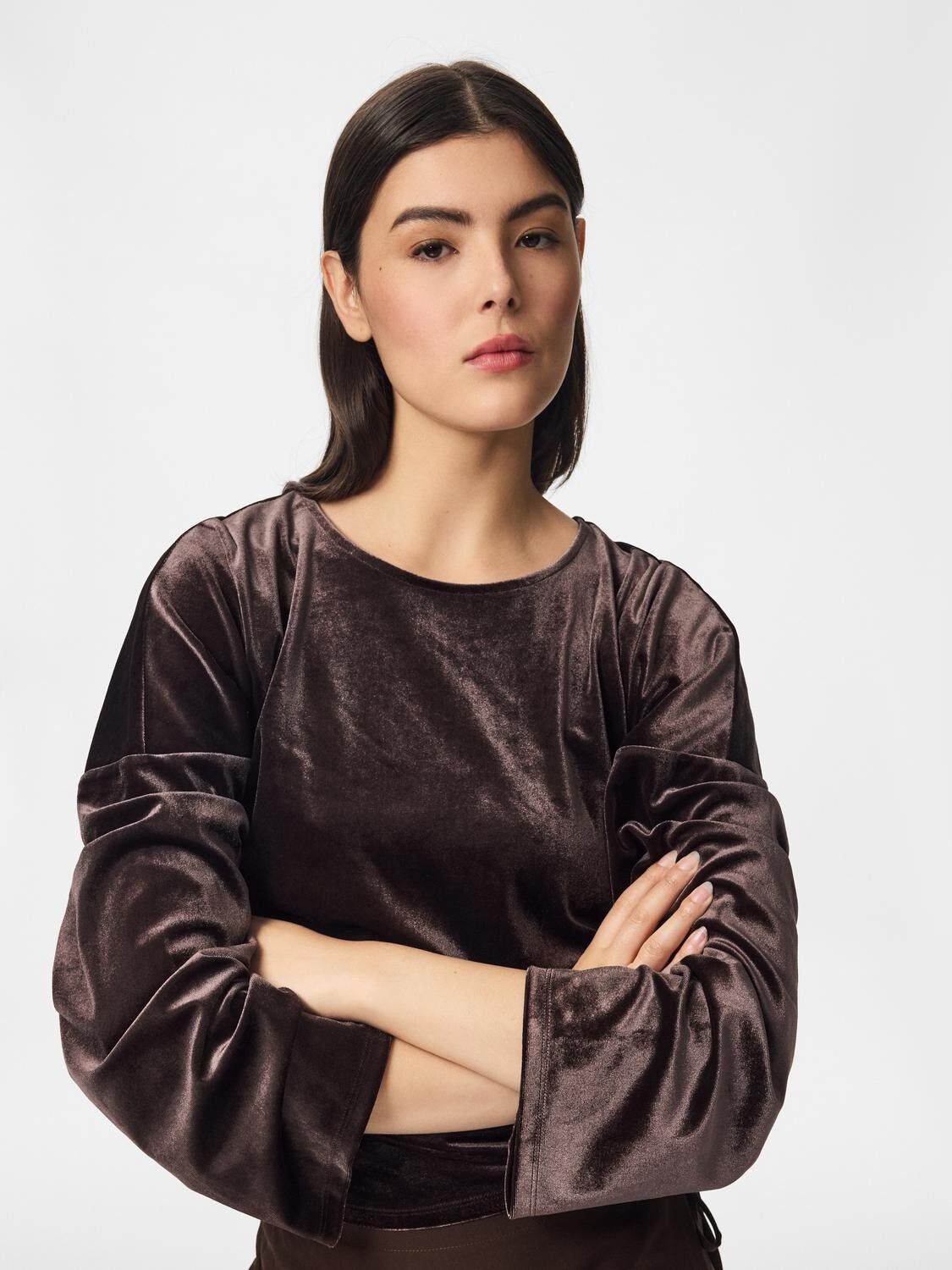 Pcalli Ls Velvet Top Dm