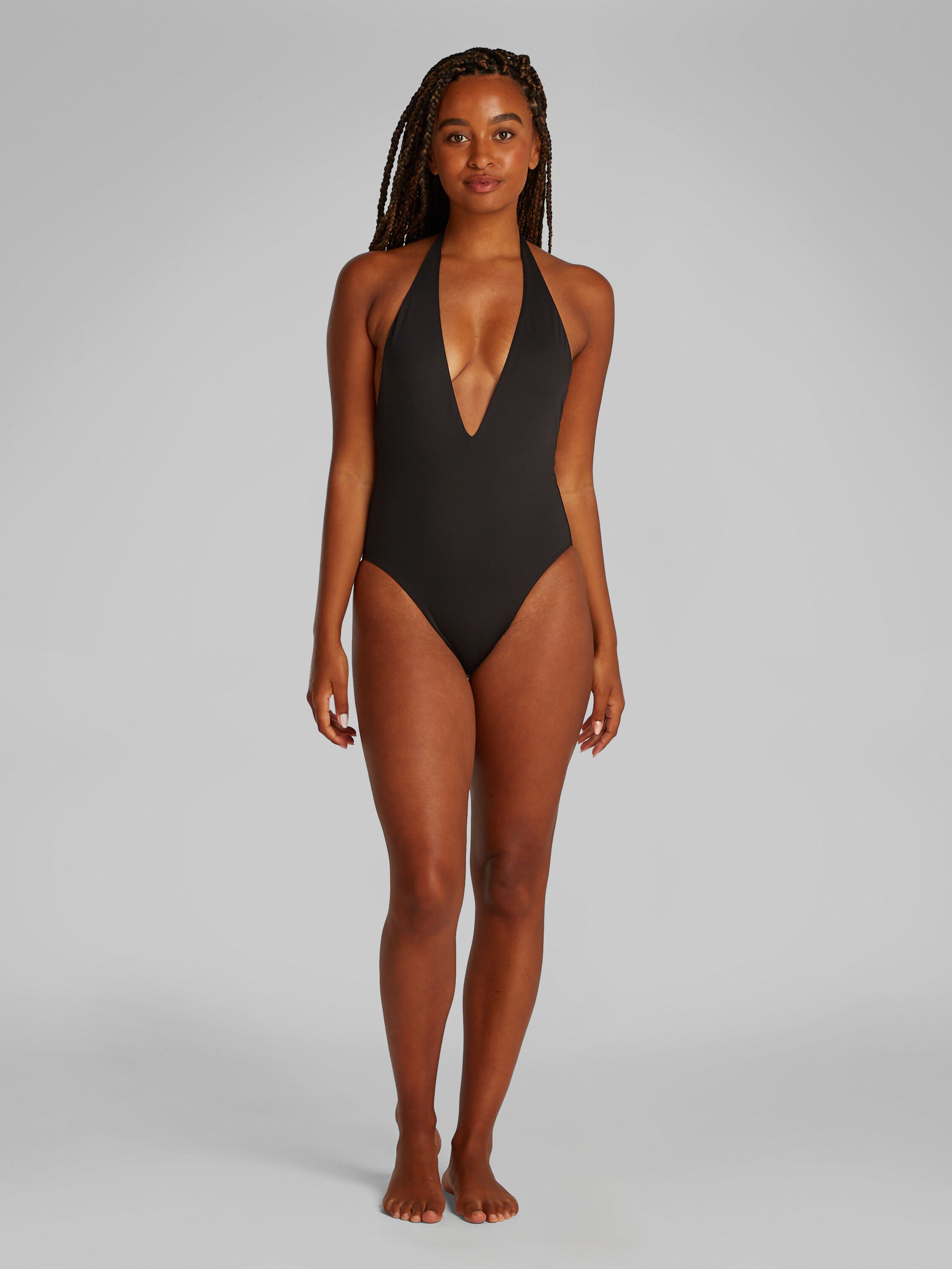 PLUNGE NECKLINE ONE PIECE