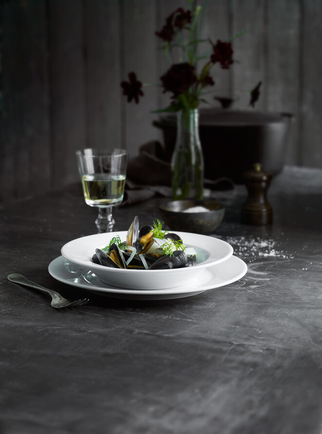 "Tallerken flat Sancerre 26 cm Hvit"