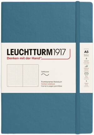 LT1917 Notesbog A5 Prikket SC - Stone Blue