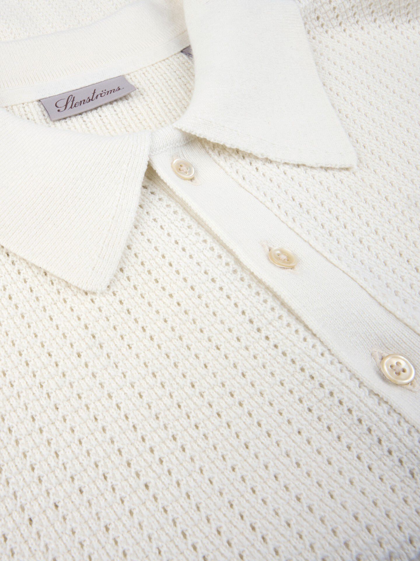 Polo Shirt Knitted Crochet Hemp / Supima Cotton
