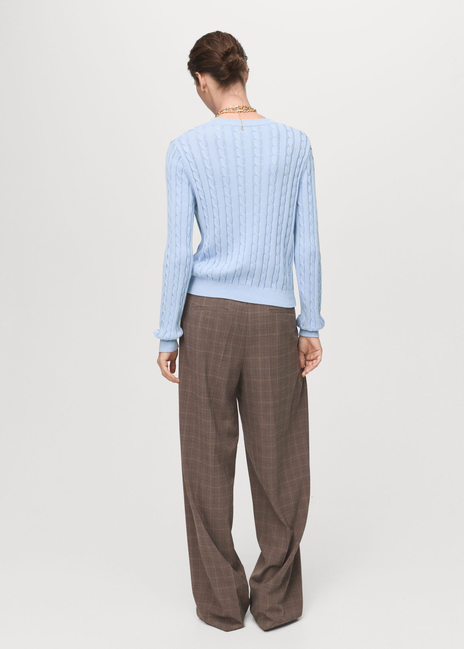 Braided knitted sweater