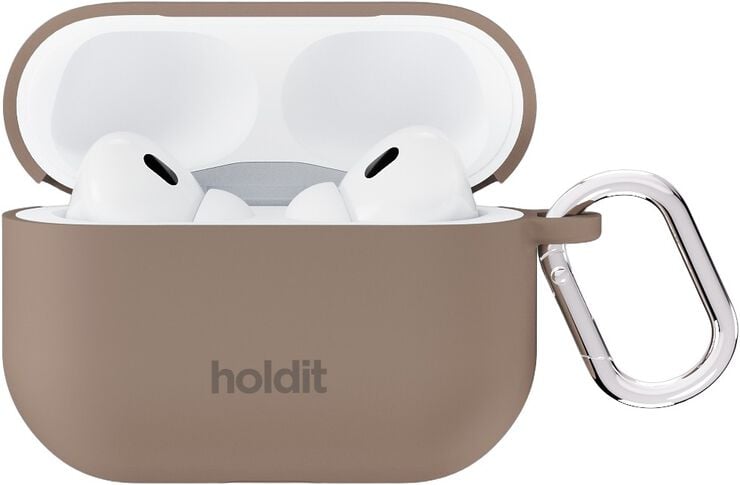 Silicone Case Solid AirPods Pro 1&2 Mocha