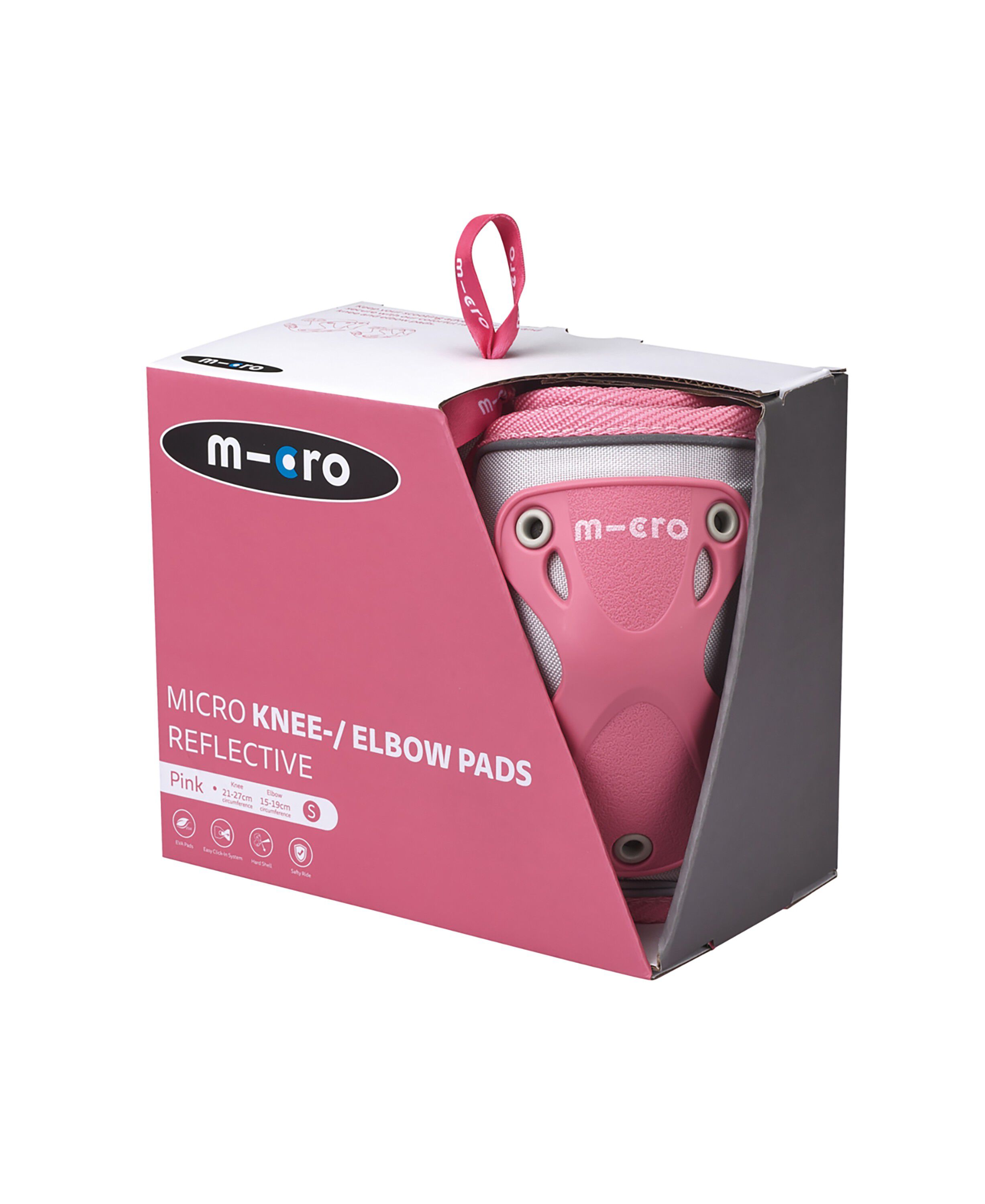 Micro - Kn&aelig;- og Albuebeskyttere - Reflective Pink S