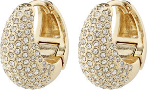 FOCUS recycled crystal earrings gold-plated