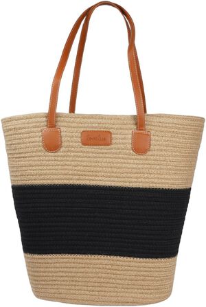 SIMIUS - BEACH BAG W/ PU HANDLES - 45 x 40 CM