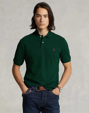Slim Fit Mesh Polo Shirt