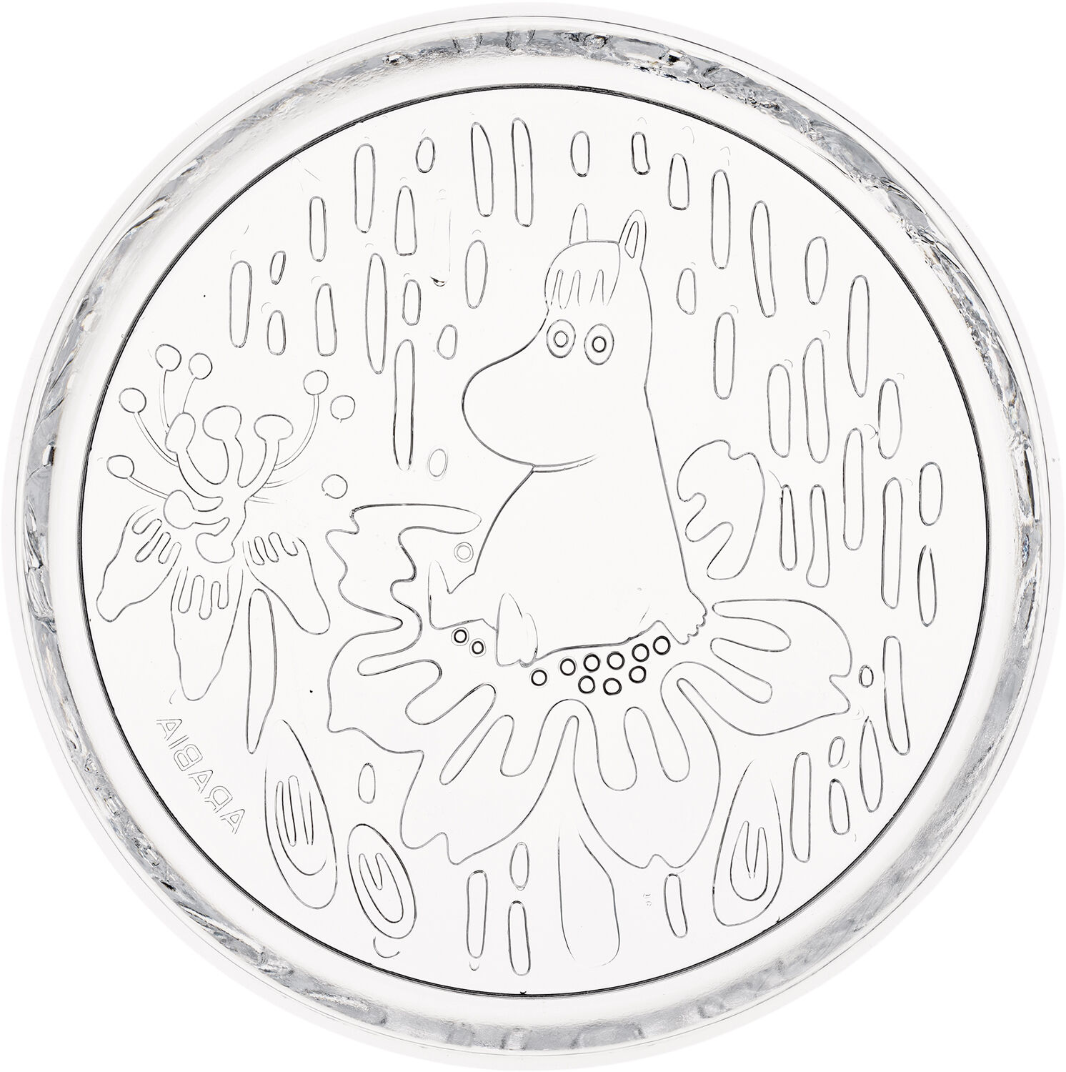 Mumi Glastallerken 17 cm Klar