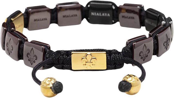 Men's Ceramic Flatbead Bracelet in Red and Black