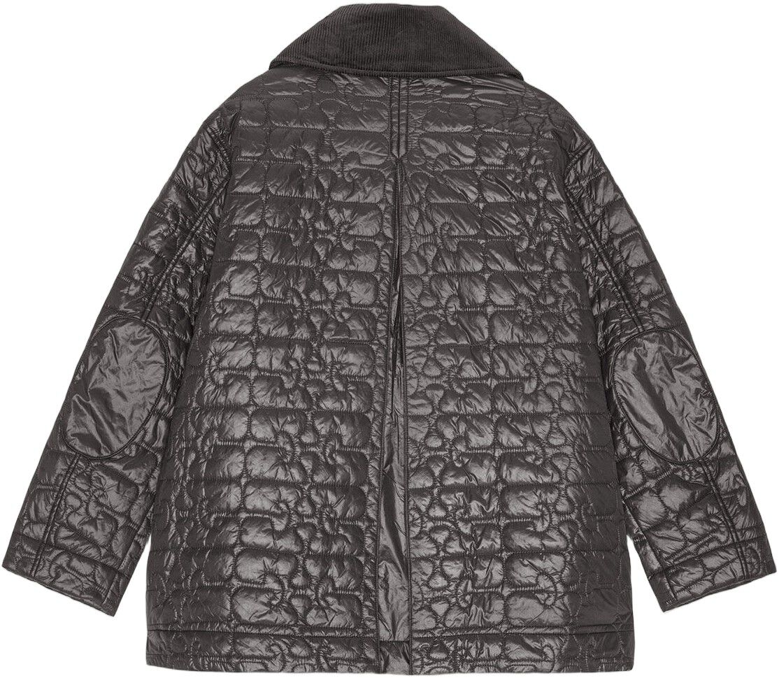 Shiny Quilt Midi Jacket