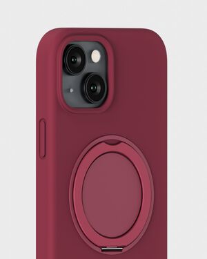 Silicone Stand Case iPhone 15 Red Velvet