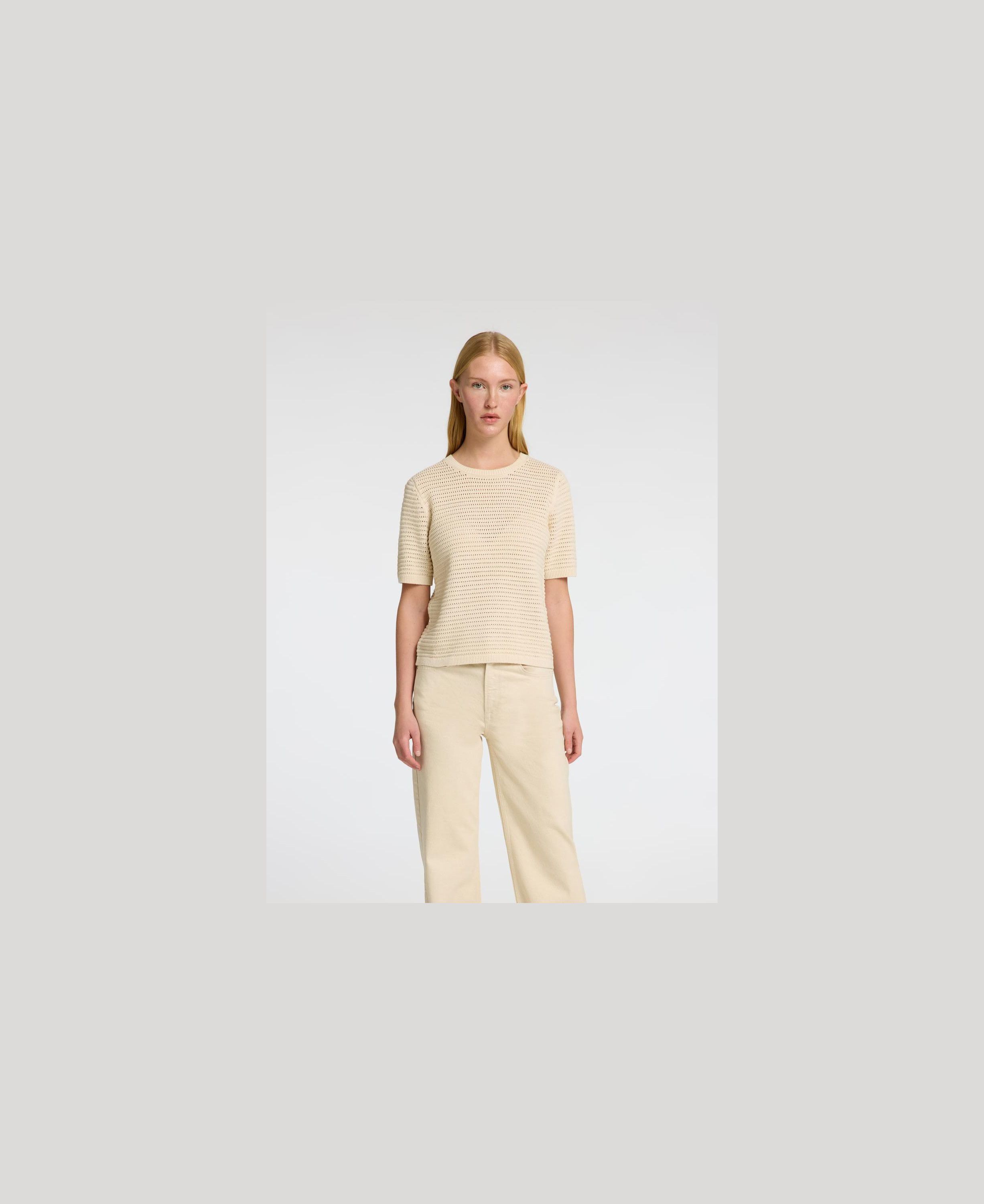 SLFVINNA SS STRUCTURE KNIT O-NECK N