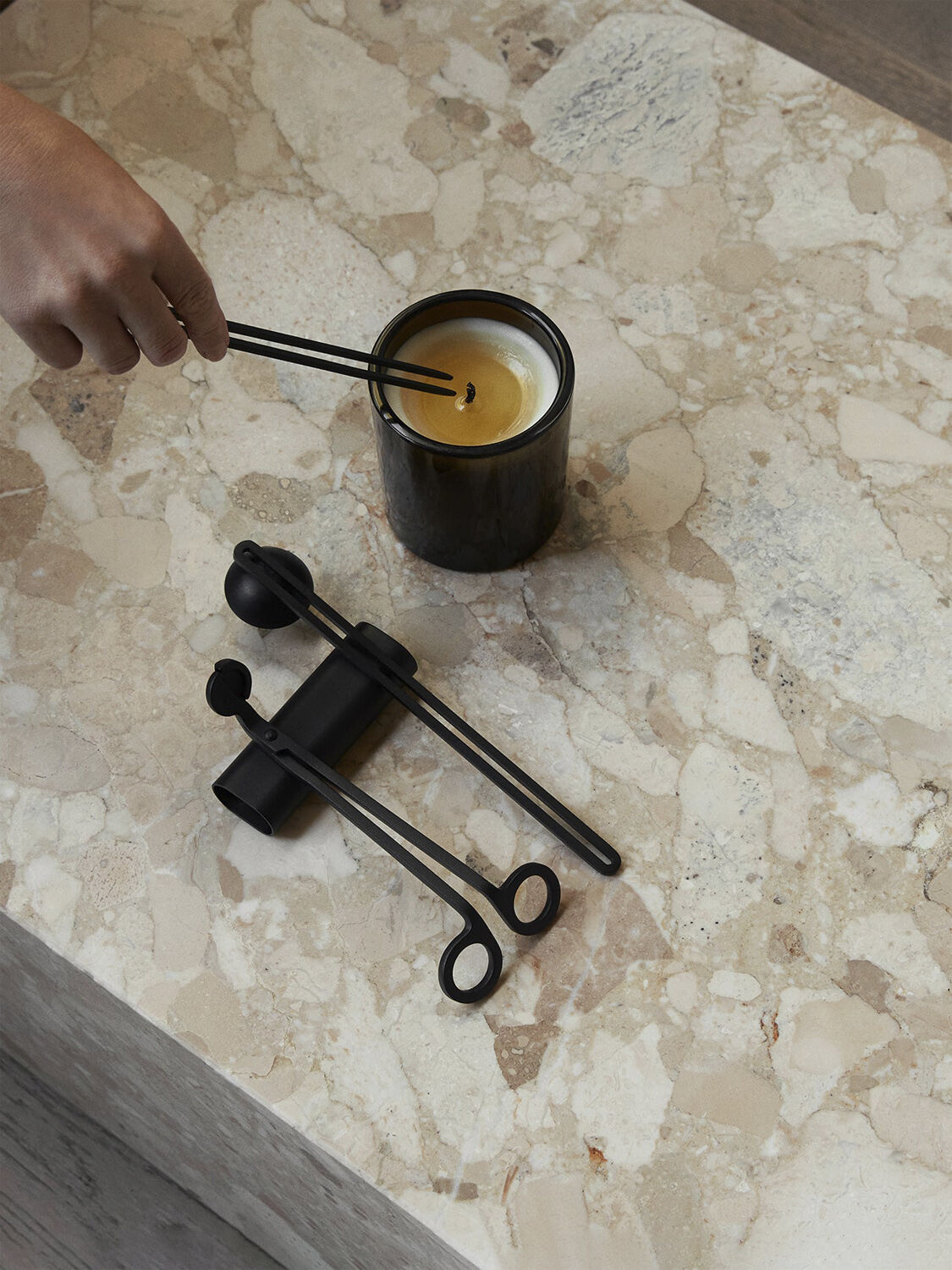 Clip Candle, Care Kit, Brass