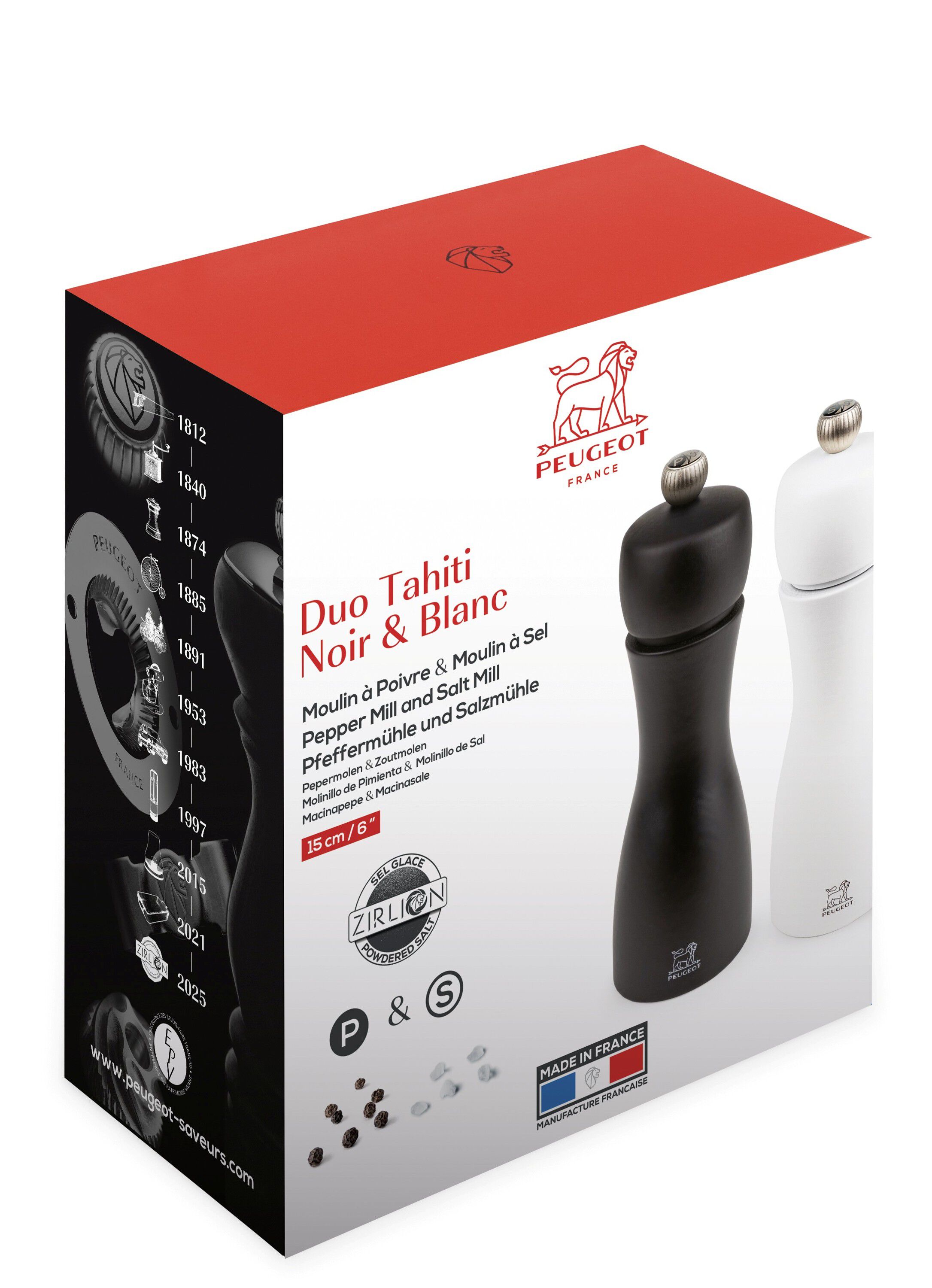 Tahiti S&aelig;t Z Peber & Salt Sort/Hvid 15 cm