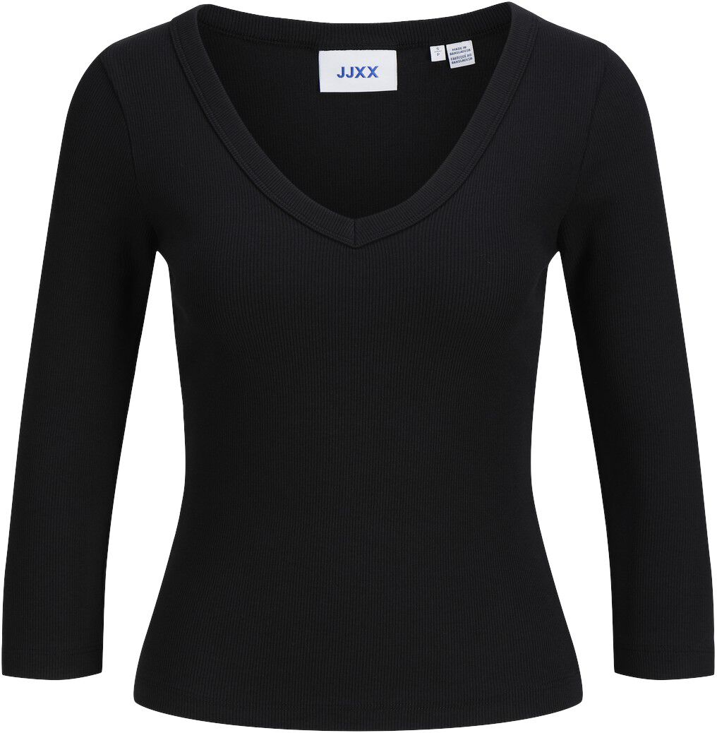 Jxfifi Str 3/4 V-Neck Rib Top Jrs