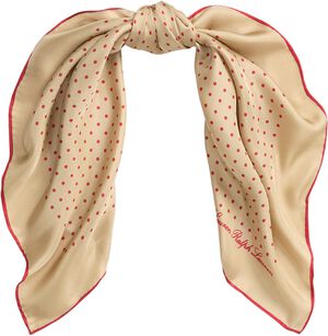 Polka-Dot Silk Twill Square Scarf