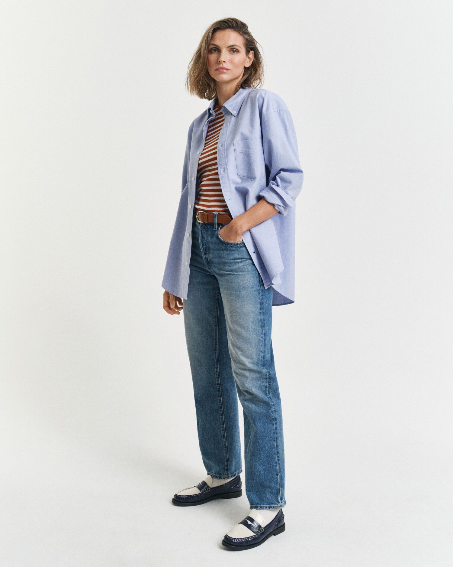 SLIM STRIPED 1X1 RIBBED SS T-SHIRT