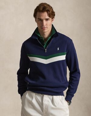 Double-Knit Quarter-Zip Sweatshirt