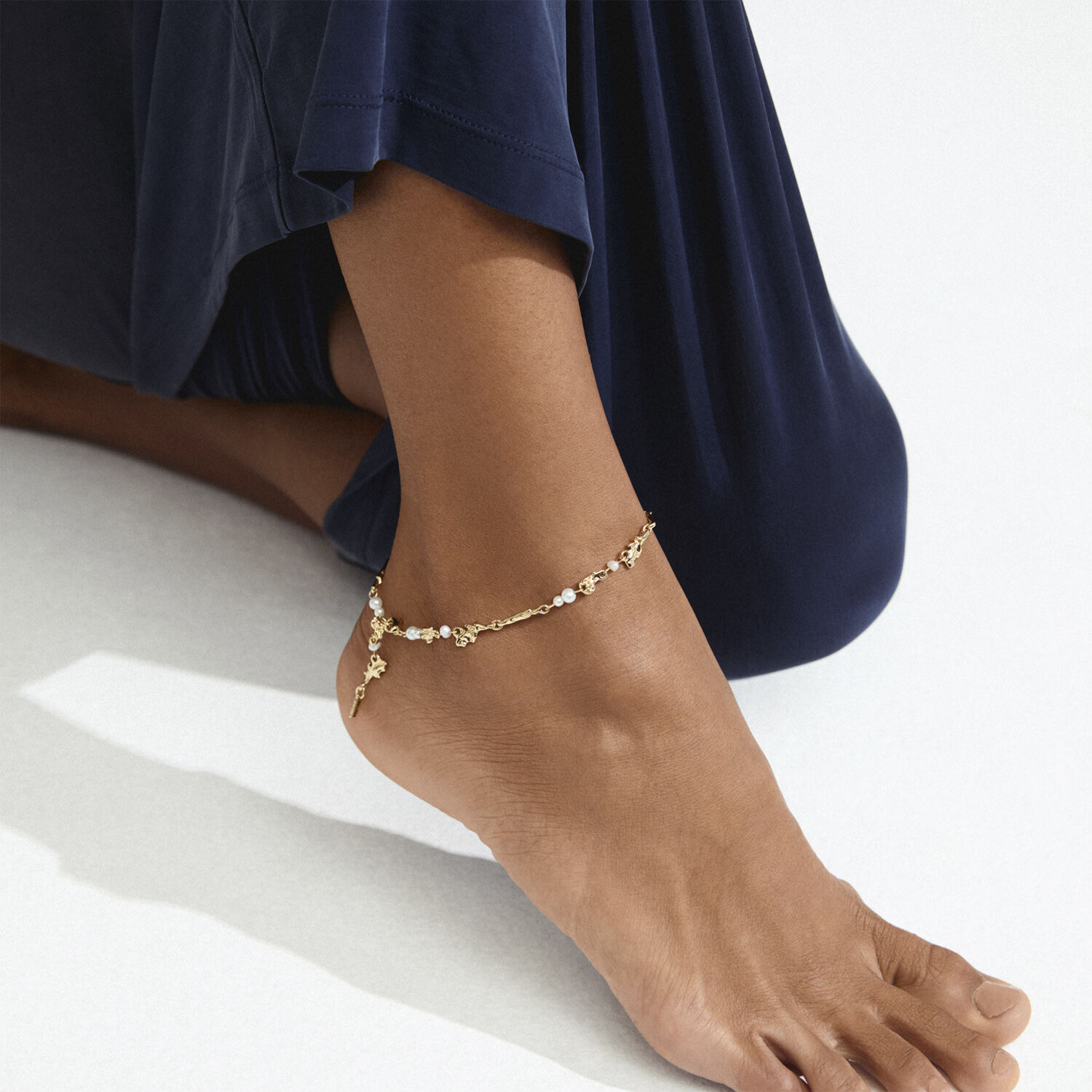 SLOAN ankle chain gold-plated