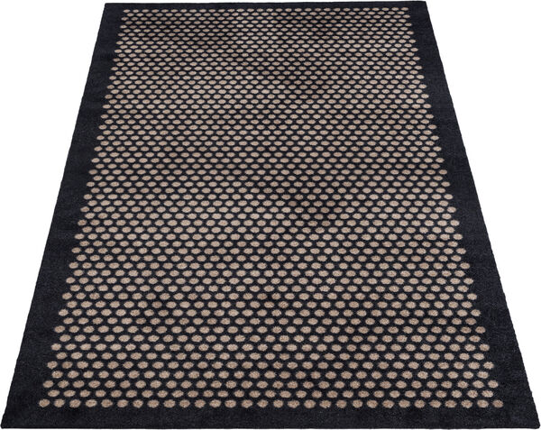 Løber 90x200 cm, dot sort/sand