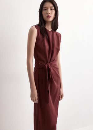 Lyocell dress with knot detail