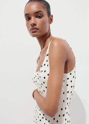 Polka dot midi dress