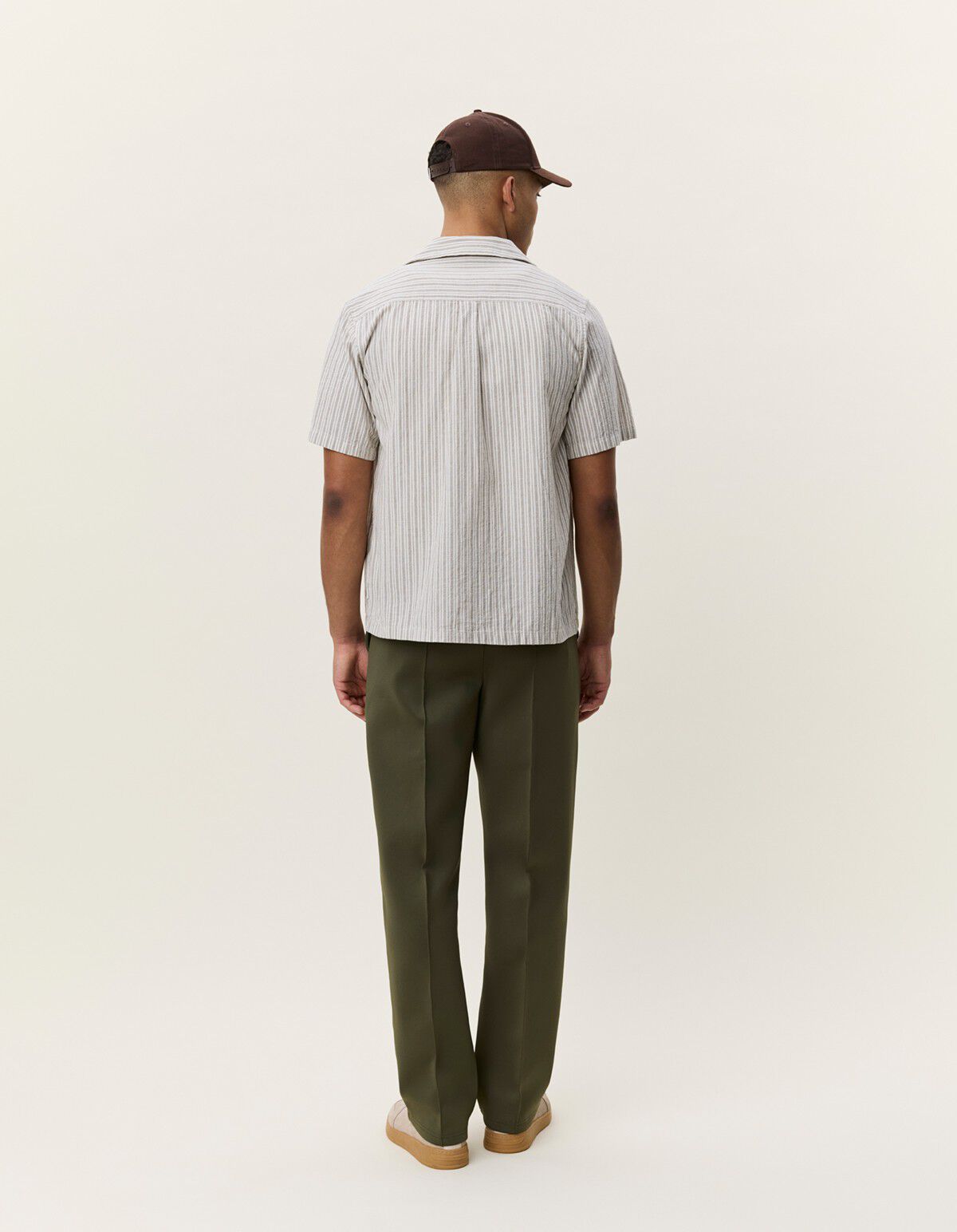 Stripe Cotton-Linen SS Shirt