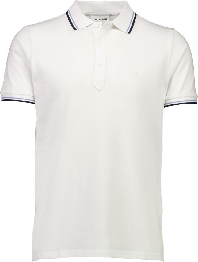 Polo shirt w. contrast piping