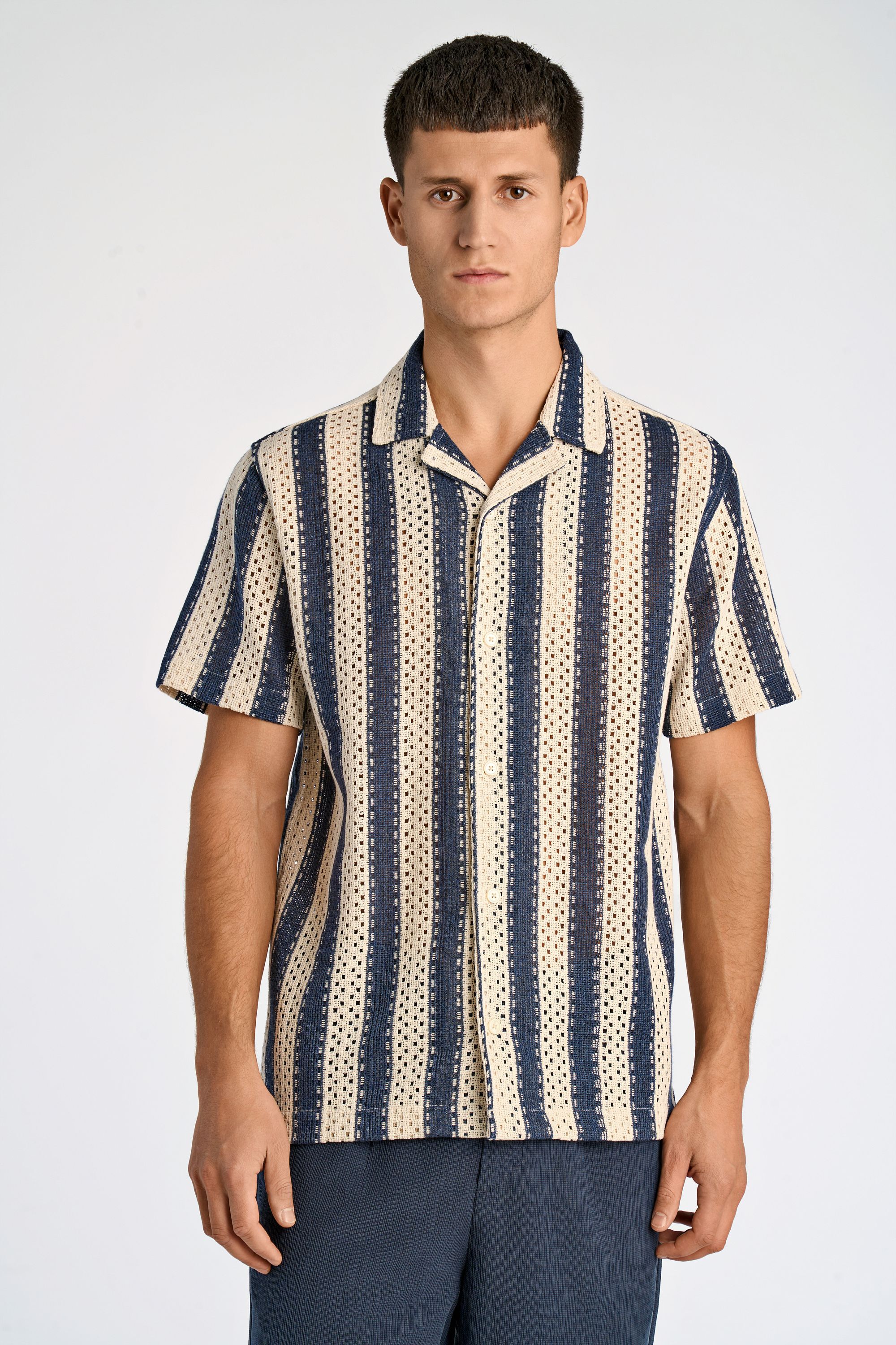 Bold striped resort shirt S/S