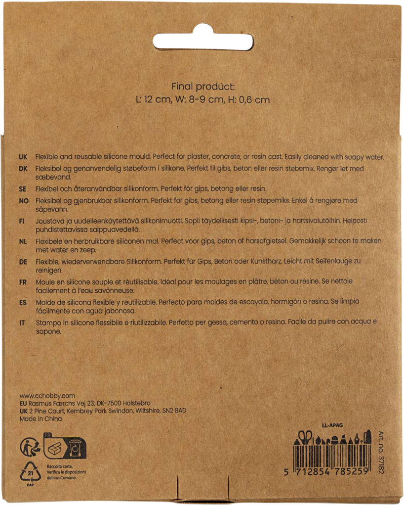 Silikoneform, Konkylie, H: 0,6 cm, L: 12 cm, B: 8-9 cm, 2stk