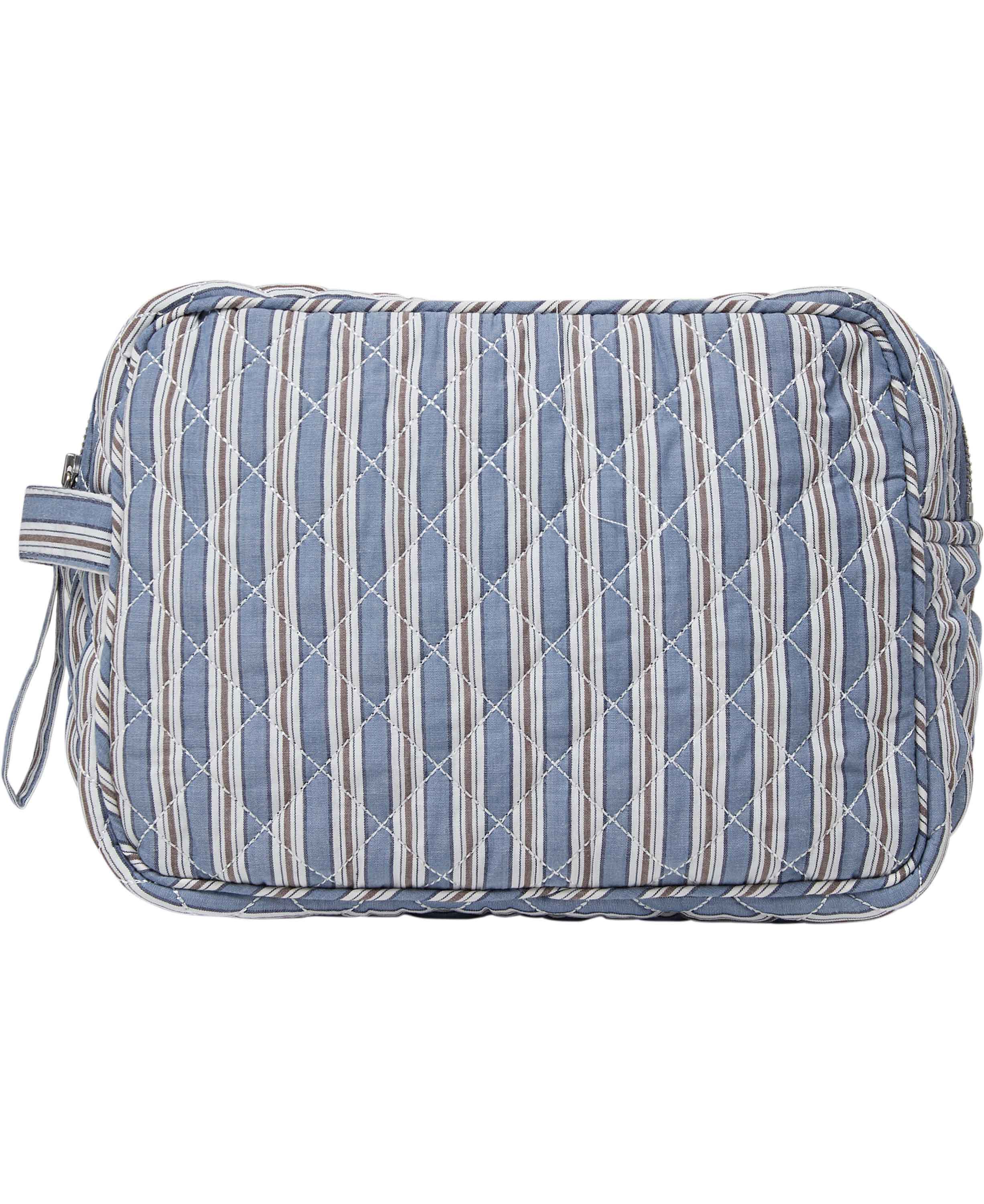 Make Up Bag, Quilted - Cotton Poplin YD Small-Moonlight Blu