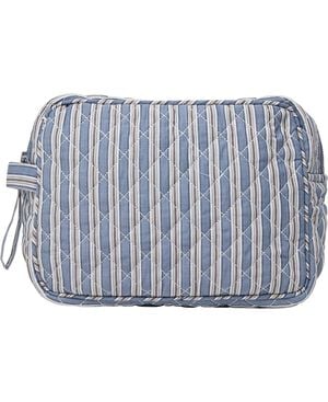 Make Up Bag, Quilted - Cotton Poplin YD Small-Moonlight Blu