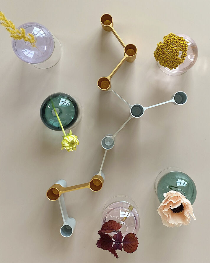 LINK, CANDLE HOLDER, MATT ALUMINIUM, 11060M