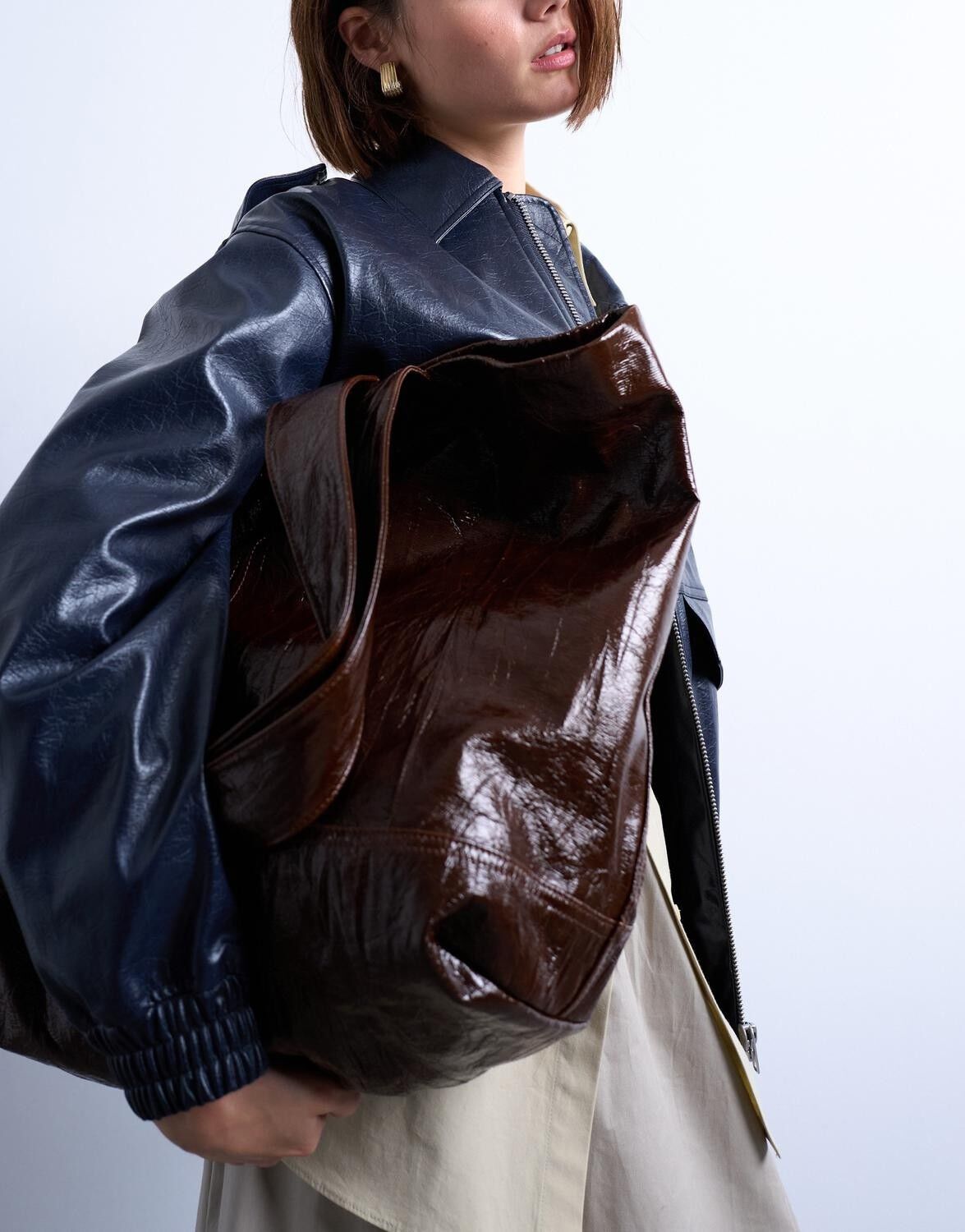 TSTROY CRINKLE TOTE BAG