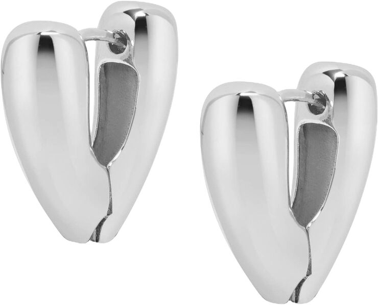 Women's Heart Hoop Earrings in
