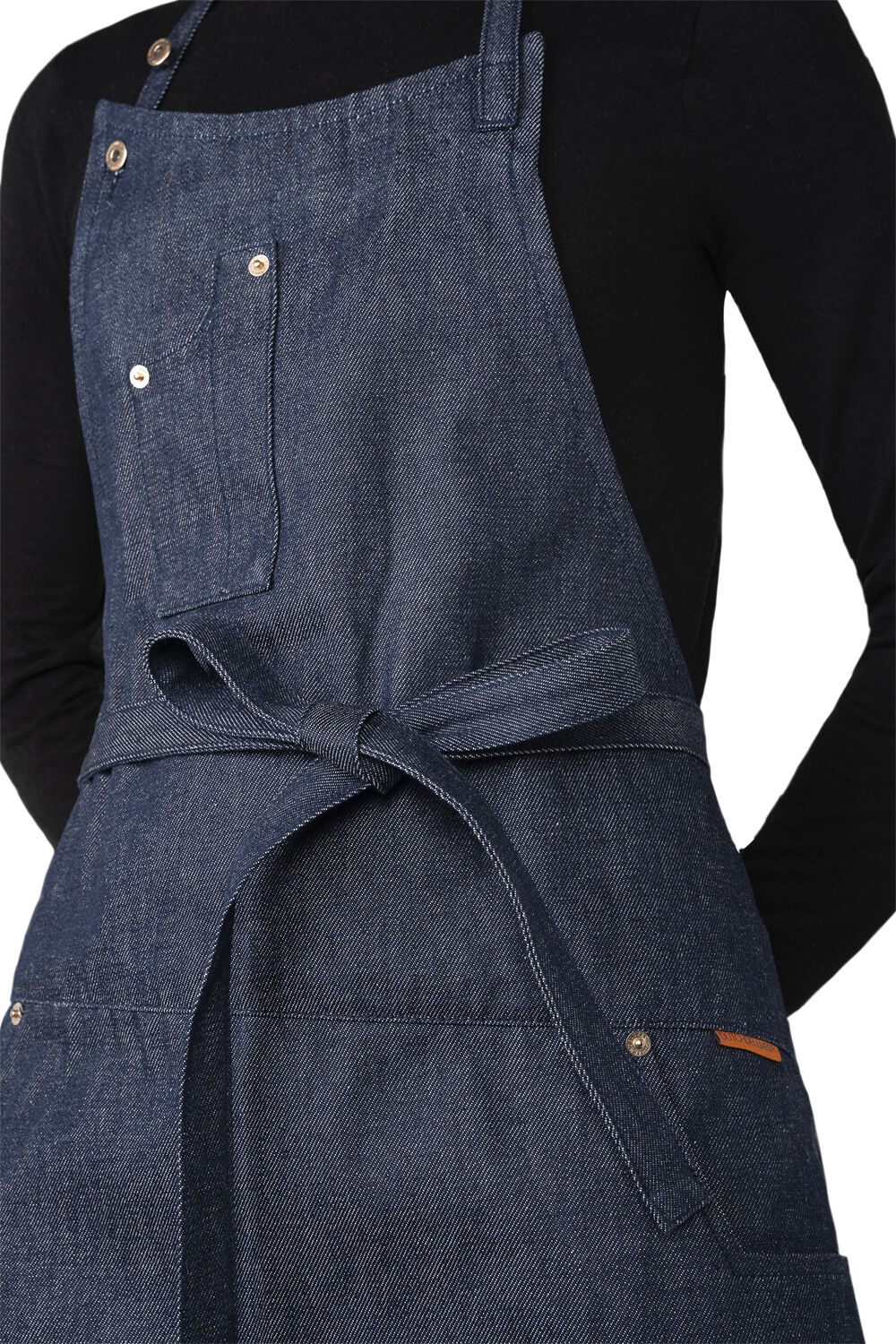 Five Pockets Apron , Slim Fit, Denim Brut