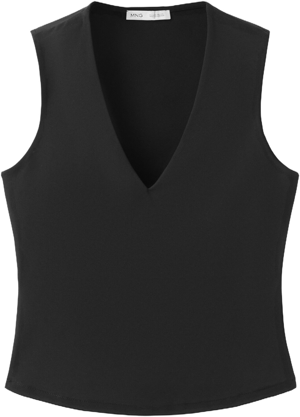 Fitted V-neck top