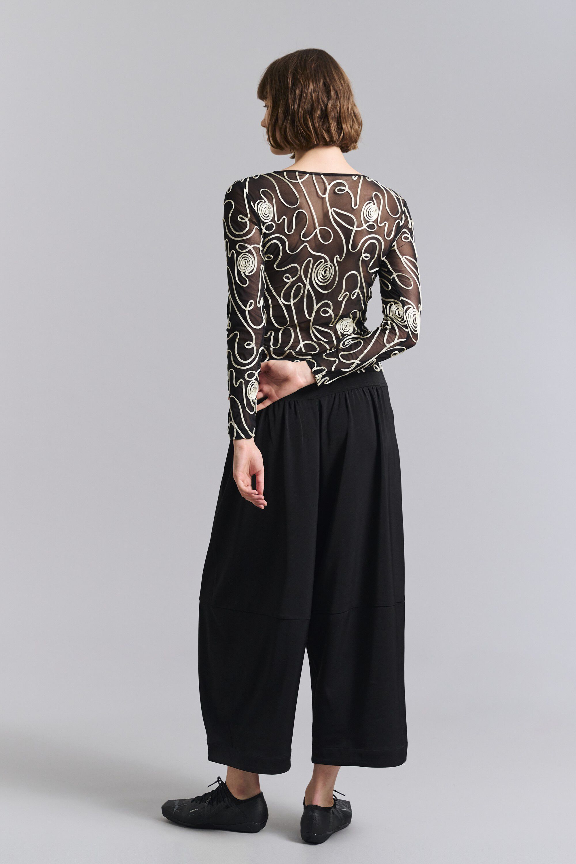 Twirl mesh mesh t-shirt