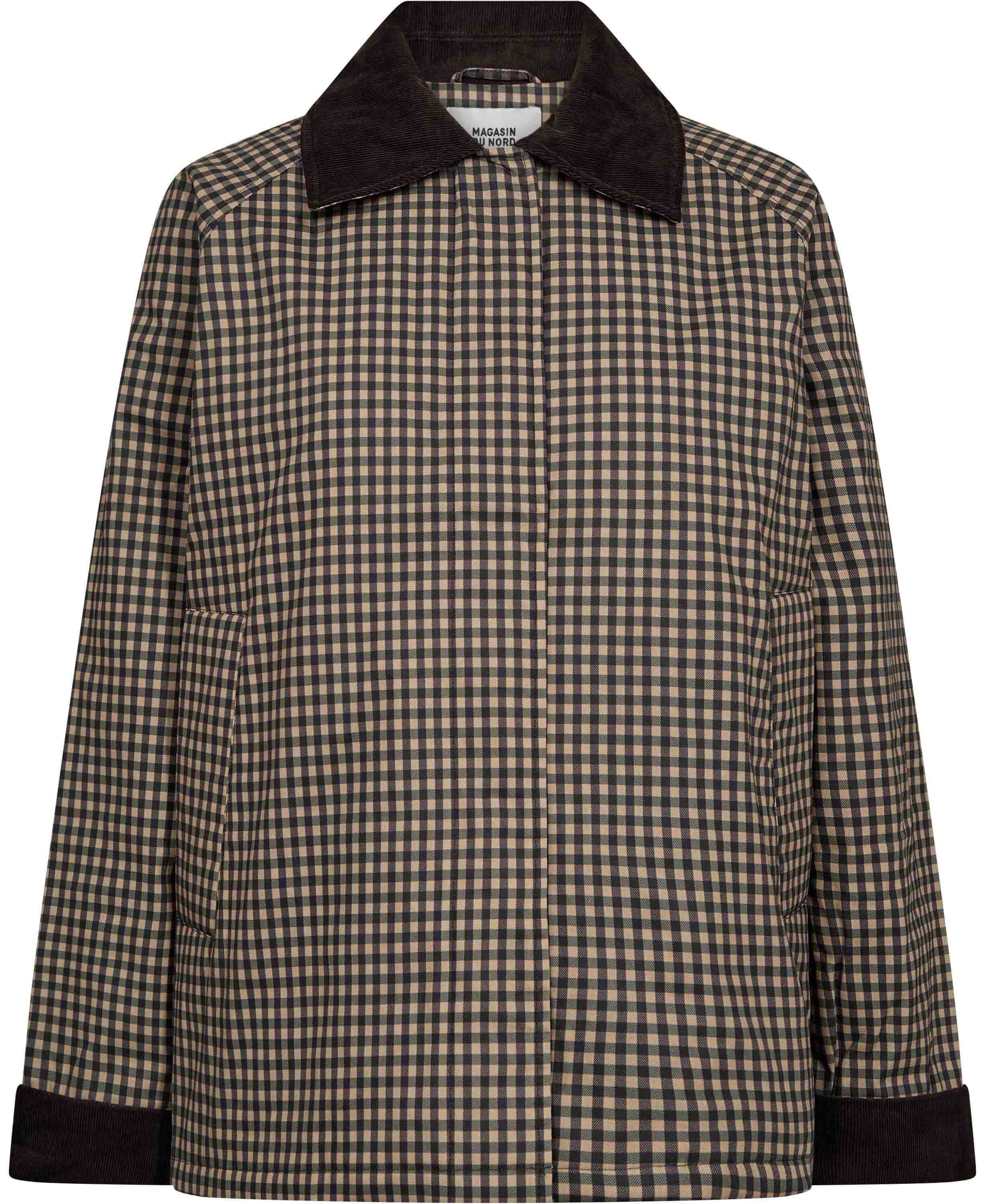 Emmy 4 Check kort jakke med fl&oslash;jl kanter - GRS