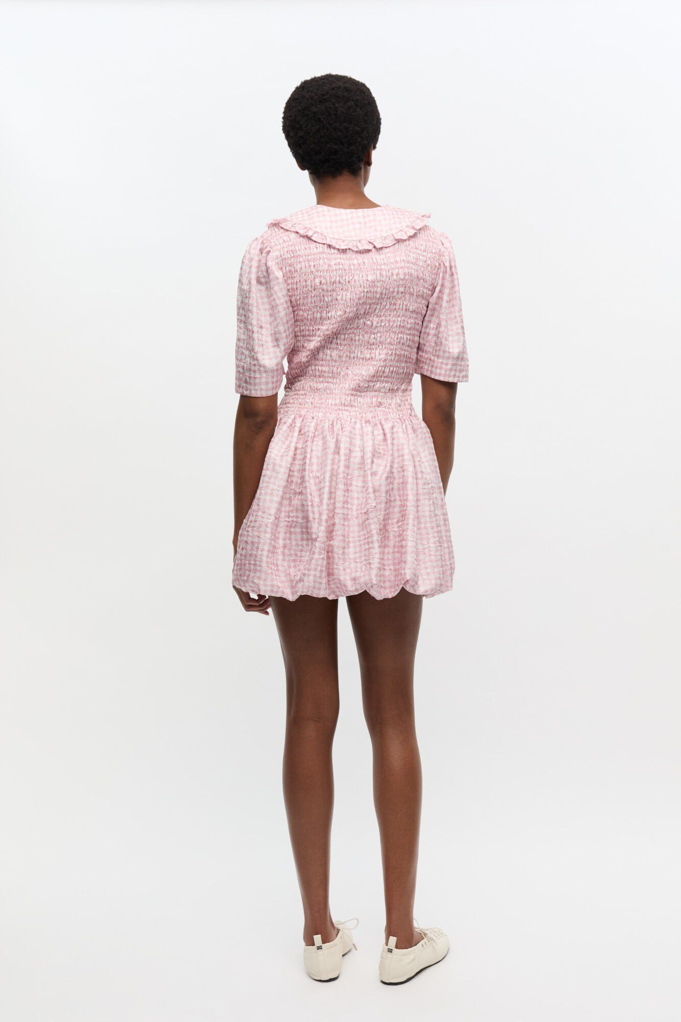 Shibori Pleat Mini Smock Bubble Dre