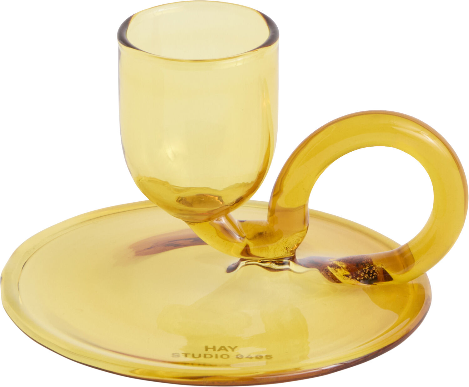 Tiny Candleholder-Curved-Yellow