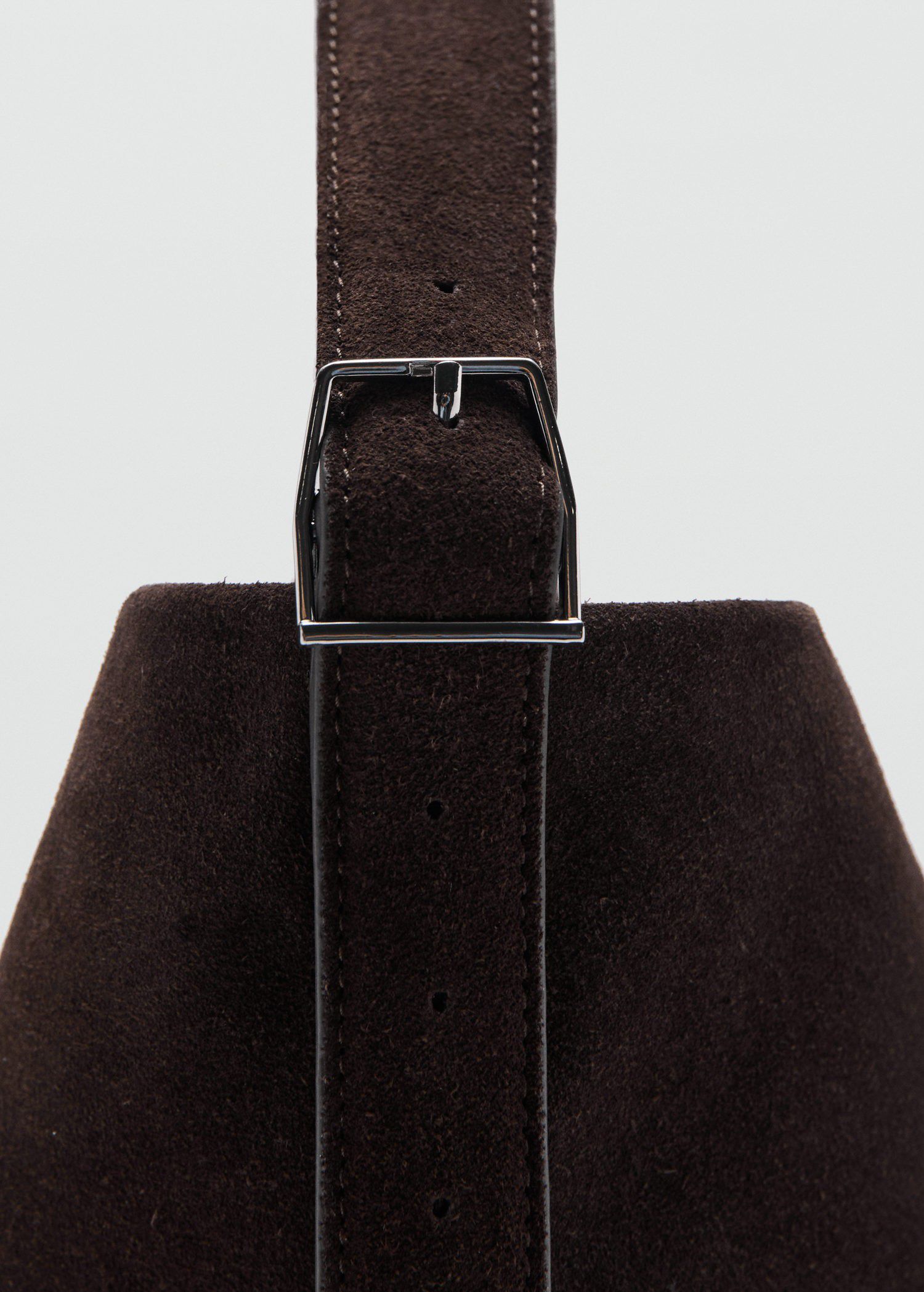 Suede shopper bag