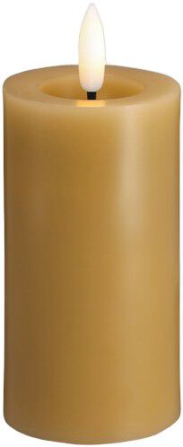 Moods & More - LED Pillar Candles, Silk, Melted, Honey mustard, 49x100